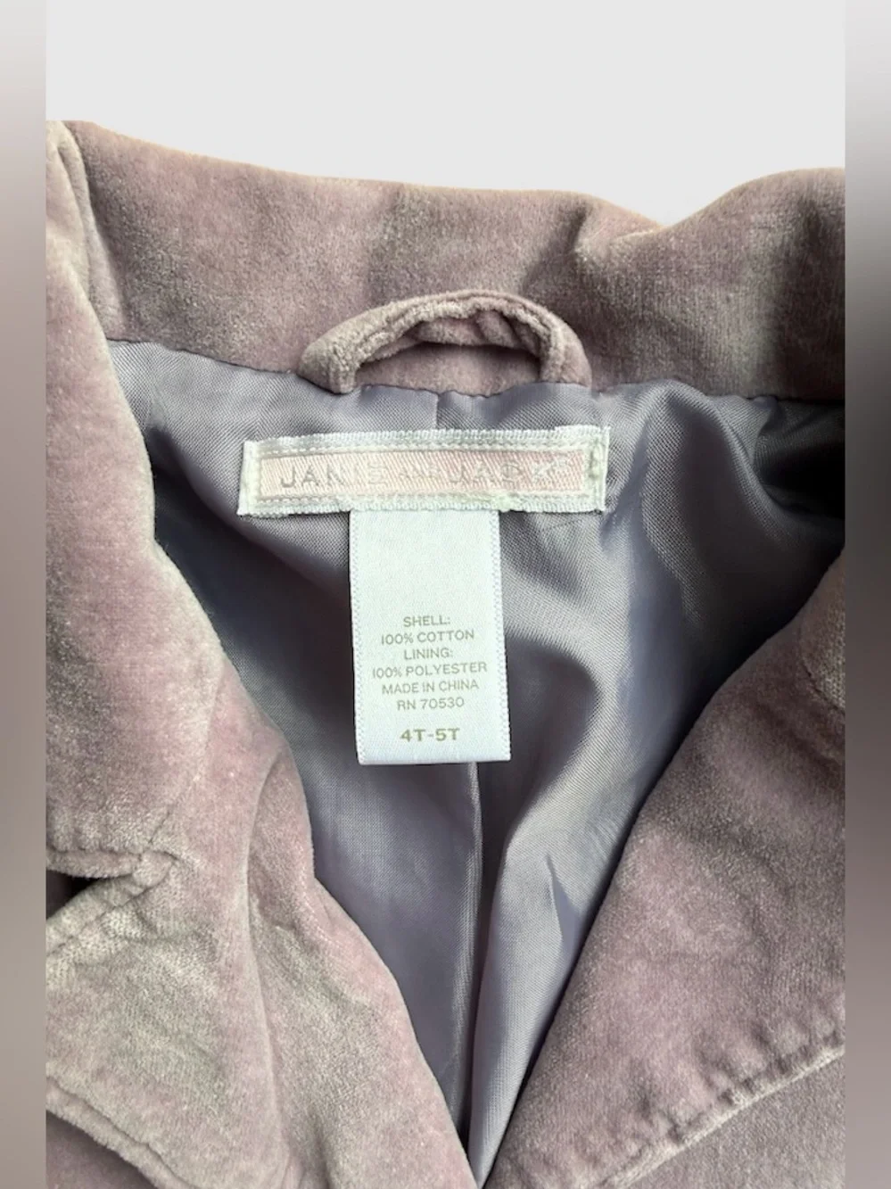 Janie and Jack NWOT Velvet Blazer (4T-5T)